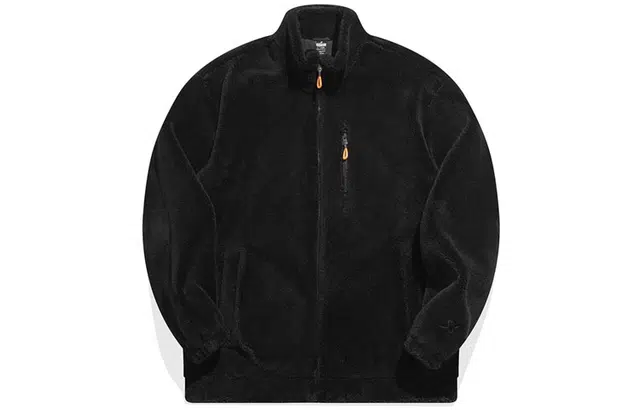 特步 保暖加厚纯色立领棉服 男款 黑色