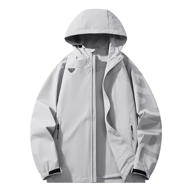 贵人鸟 拼接线条连帽防风拒水夹克外套 男女同款
