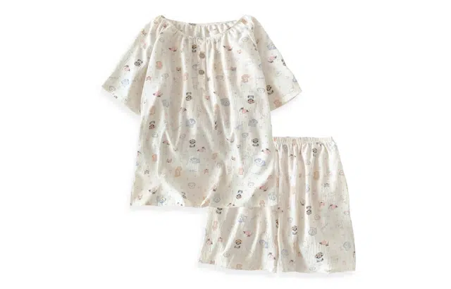 木清清 柔软舒适可爱萌狗云朵棉圆领家居服亲肤休闲短袖短裤时尚可外穿夏季薄款睡衣套装 女款