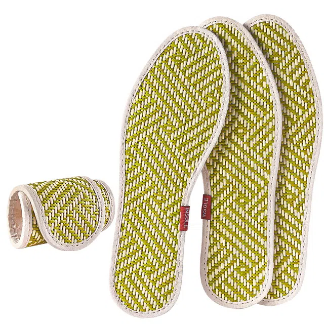 足印部落 夏季冰感凉席吸汗防臭透气防滑薄款清凉舒适汗脚专用 海波丽 鞋垫 男女同款情侣款