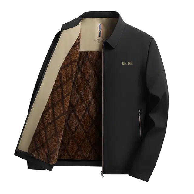 金盾 翻领加绒商务休闲夹克外套 男款