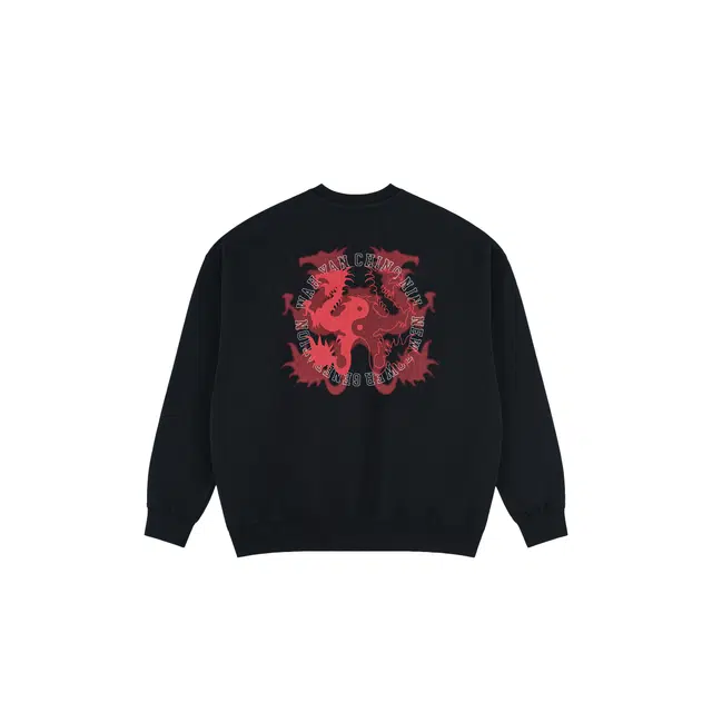 华人青年 太极龙休闲圆领套头宽松卫衣 男女同款