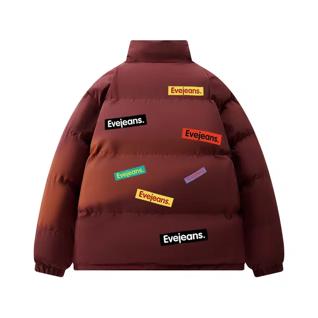 依文 面包服简约纯色休闲宽松防风防寒保暖加厚舒适百搭时尚设计感新元素棉服 男女同款 藏青色