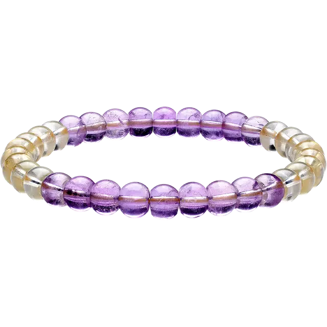 周大生 【九紫离火】多彩福气满满紫色弹力绳串珠手饰 转运系列招财旺事业旺学业 好运 日常穿搭单戴 水晶 手串 男女同款情侣款