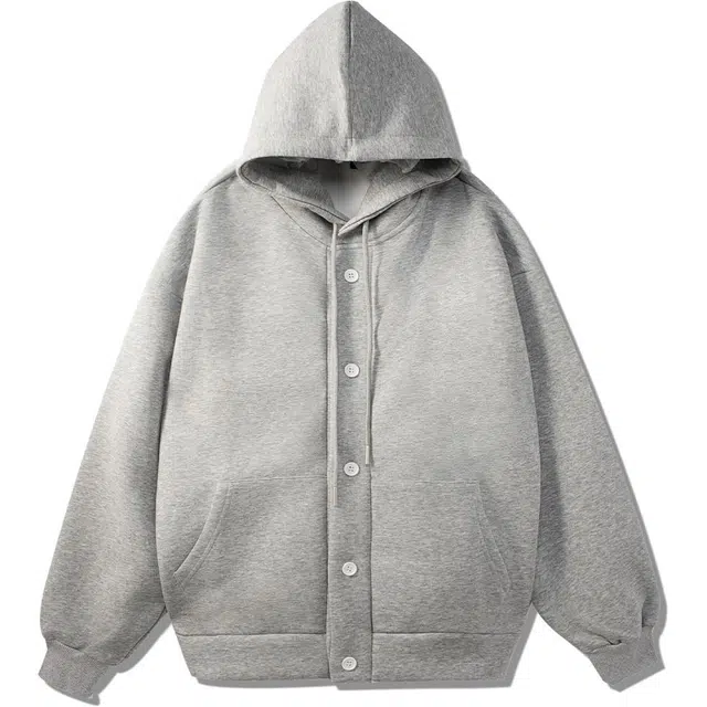 我是大卫 薄款潮流日系时尚百搭简约卫衣 男女同款 灰色