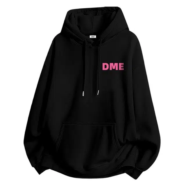 【dme】 扭曲模糊字母重磅高级感印花连帽加厚宽松卫衣 男女同款