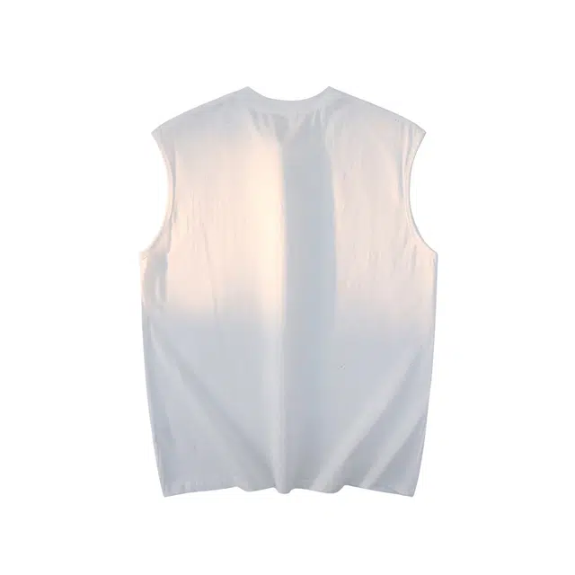 颂希尔 宽松休闲百搭圆领健身无袖衣服纯色简约基础款背心 男女同款