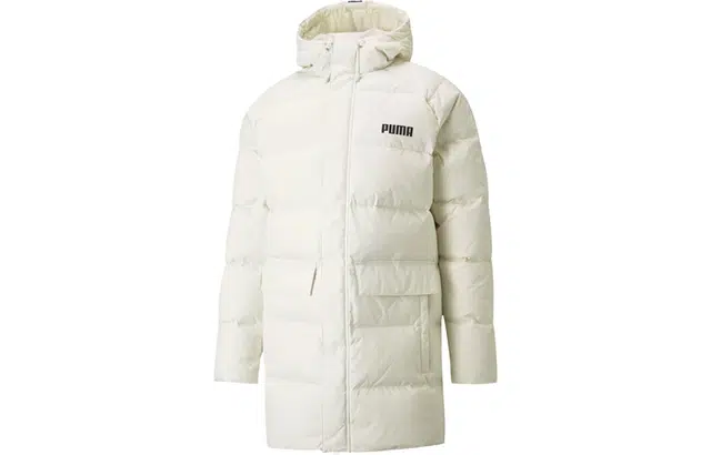 Puma Solid Down Hoodie White