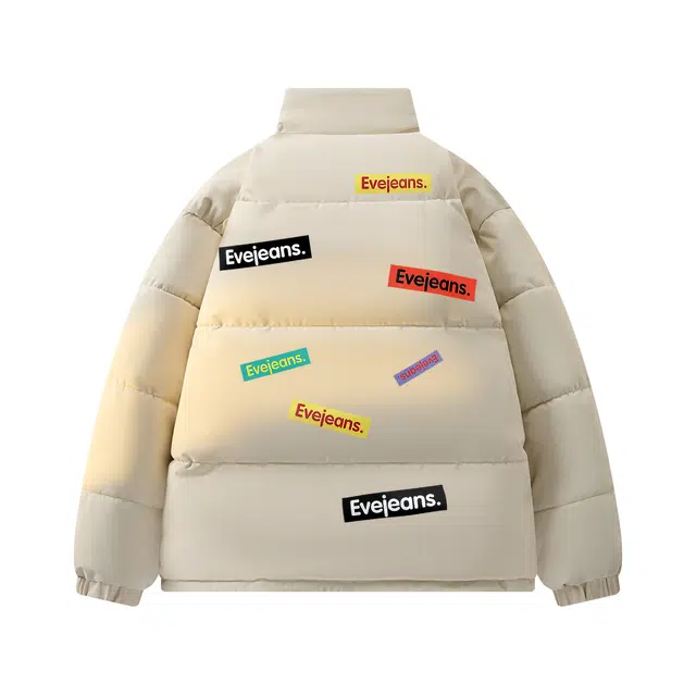 依文 面包服简约纯色休闲宽松防风防寒保暖加厚舒适百搭时尚设计感新元素棉服 男女同款 藏青色