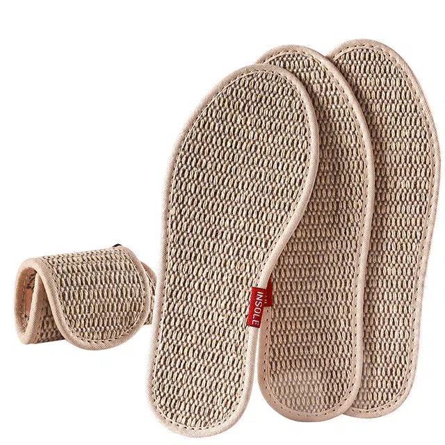 足印部落 棉麻小孩专用透气吸汗防臭软底舒适大童宝宝薄款夏季 海波丽 鞋垫 儿童款