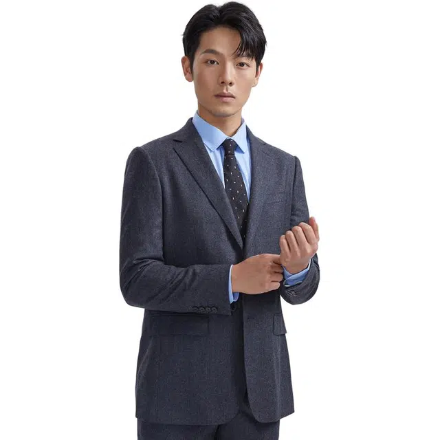 依文 时尚商务休闲西装 男款 深灰