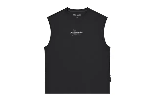 乔丹 质燥 粉红豹联名字母圆领透气百搭宽松休闲透气无袖背心 男款 黑色