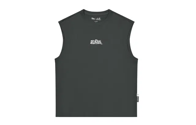 乔丹 质燥 粉红豹联名字母圆领透气百搭宽松休闲透气无袖背心 男款 铁灰色