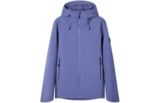 探路者 户外防风登山防水冲锋衣 女款 寂静紫