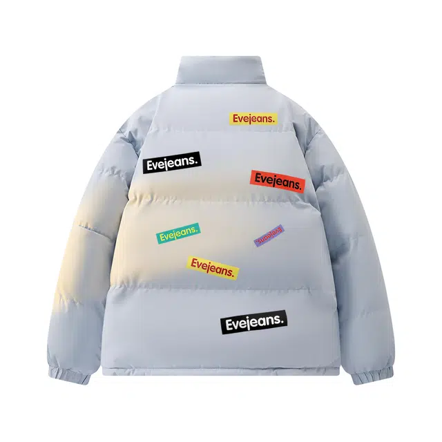 依文 面包服简约纯色休闲宽松防风防寒保暖加厚舒适百搭时尚设计感新元素棉服 男女同款 藏青色