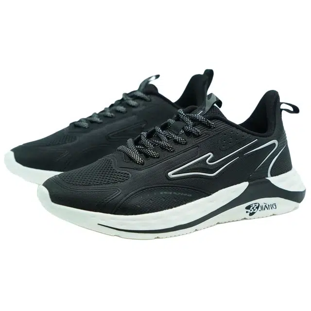 鸿星尔克 运动舒适 百搭减震耐磨轻便 低帮 休闲跑步鞋 男款 黑色