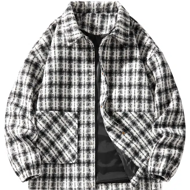 帕丁顿熊 多巴胺小香风多彩格纹宽松休闲夹克外套 男女同款