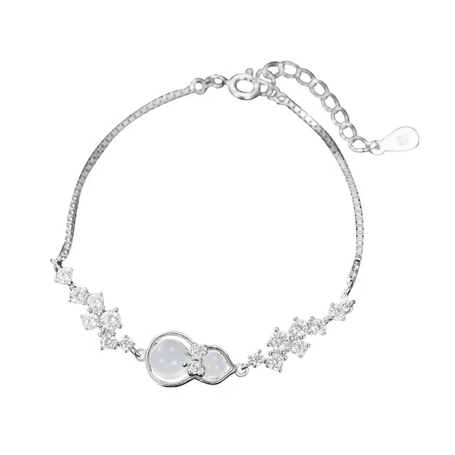 龙弗 【清冷女神】气质氛围感蝴蝶结葫芦轻奢小众设计高级感手饰时来运转顺顺利利日常约会通勤精致 玉髓 时尚百搭佳节手链 女款