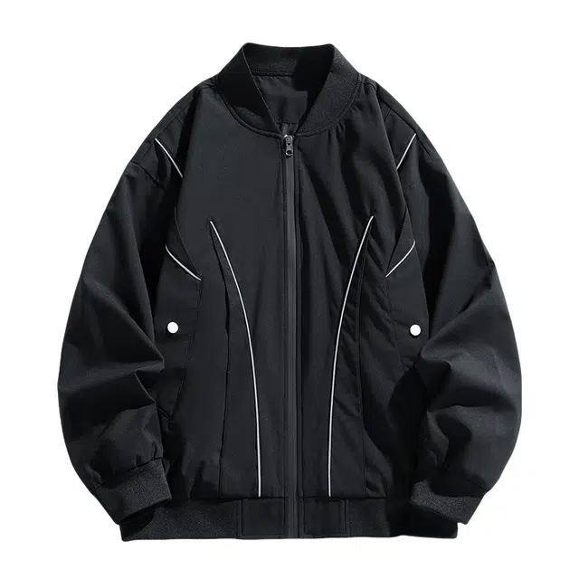 雅鹿 男春秋季棒球服防泼水防风户外休闲纯色工装外套男装夹克 男款