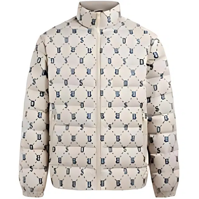 波司登 字母满印纯色立领拉链长袖羽绒服 男女同款