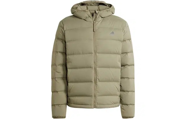 adidas Helionic Stretch Hooded Down Jacket Logo