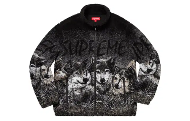 Supreme SS19 Wolf Fleece Jacket Black