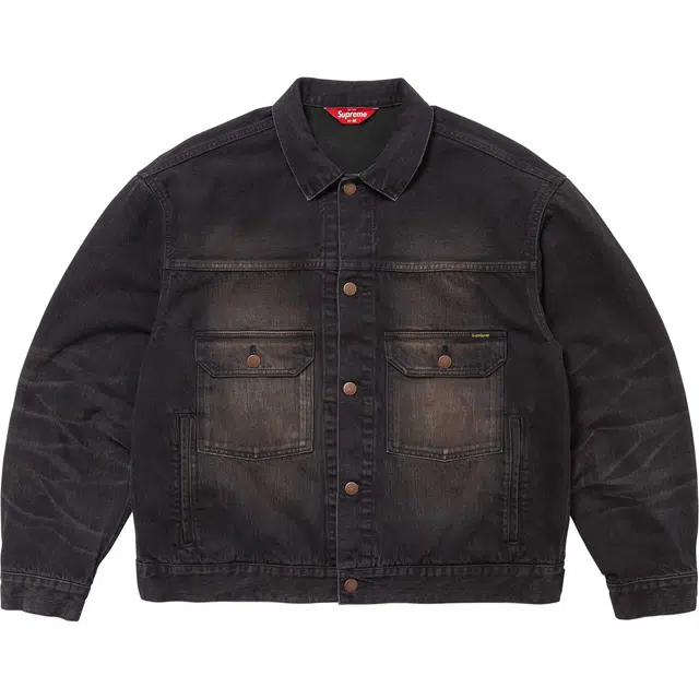 Supreme FW24 Distressed Selvedge Trucker Jacket