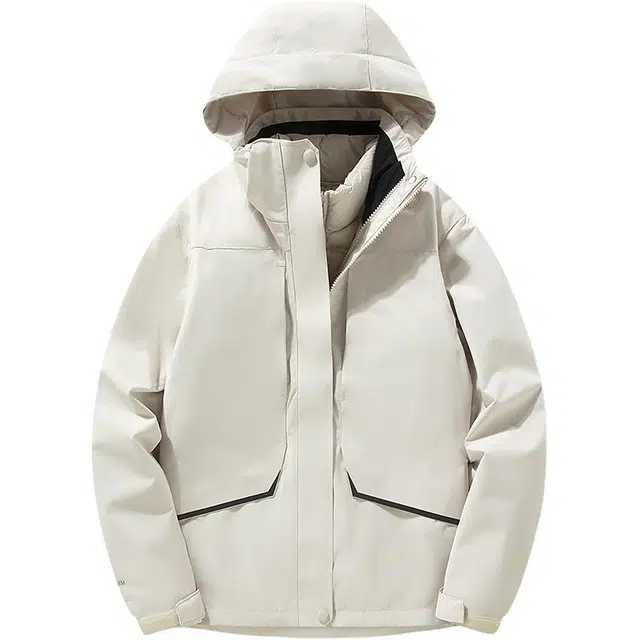 雅鹿  羽绒内胆三合一可拆卸两件套滑雪外套户外登山服  防水防风防紫外线透气耐磨保暖速干超轻防虫防静电防寒防雨冲锋衣 男款