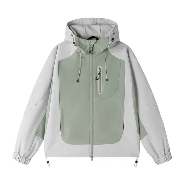 雅鹿 运动户外宽松连帽美式防水夹克外套 男女同款