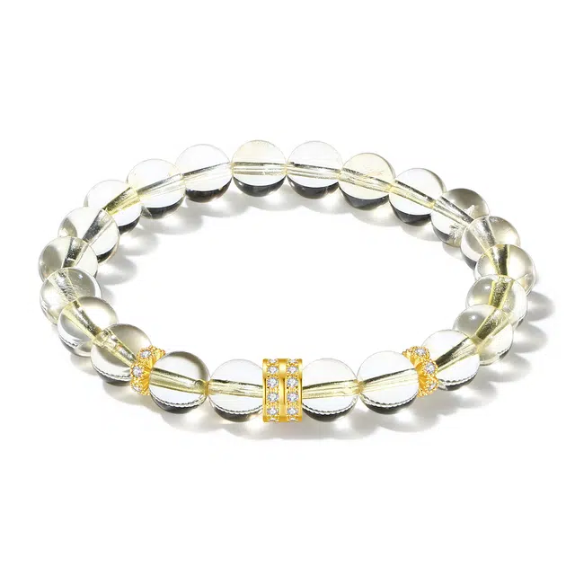 【普陀山官方已过香】 普陀山文创 财星高照简约百搭双圈转运珠财运如日中天事业蒸蒸日上招财聚气#好运  黄水晶 手串 男女同款情侣款