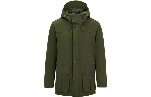 HAZZYS Solid Color Hooded Down Jacket Men