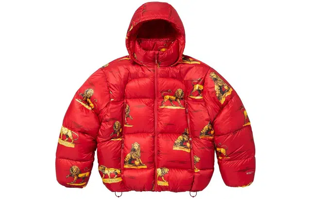Supreme Featherweight Quilted Lion Hooded Down Jacket