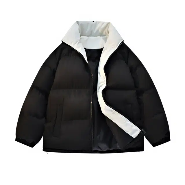 鸭鸭 新国标高蓬松时尚基础户外拼接撞色简约防风加厚保暖抗寒舒适宽松立领柔软防钻绒透气羽绒服 男女同款