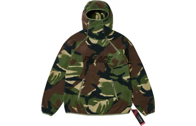 PALACE Ultimo FW23 Polartec Ninja Hood Woodland Dpm