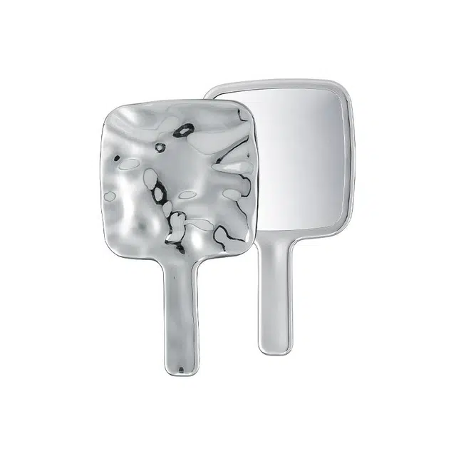 米甜兔 高级感手持化妆镜 便携