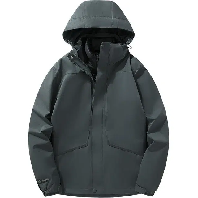 雅鹿  羽绒内胆三合一可拆卸两件套滑雪外套户外登山服  防水防风防紫外线透气耐磨保暖速干超轻防虫防静电防寒防雨冲锋衣 男款