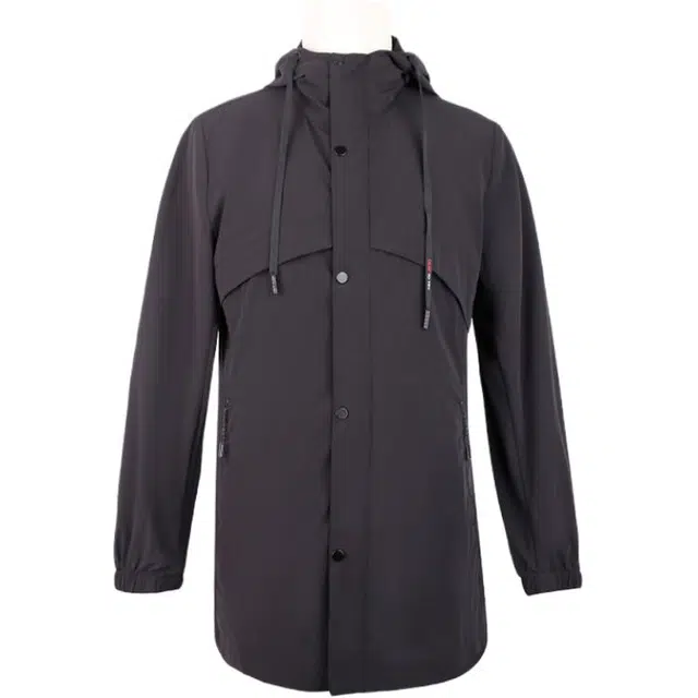 才子 纯色透气防风夹克外套 男款 黑色