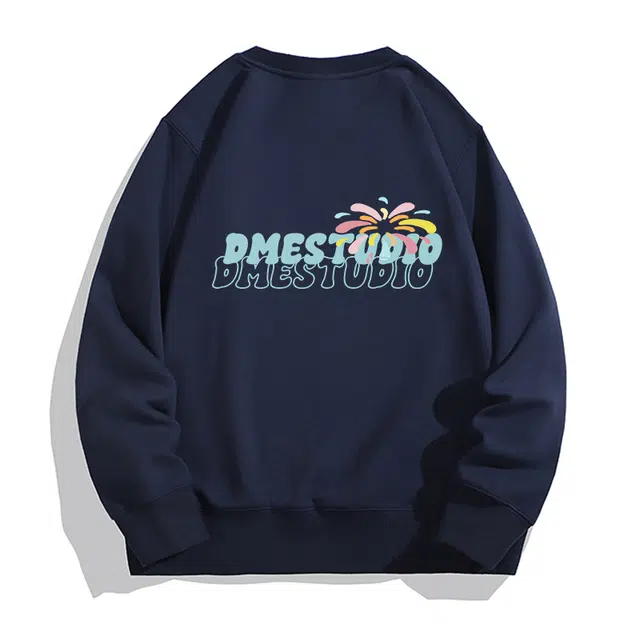 【dme】 潮牌高街创意美式镂空字母个性印花休闲圆领百搭宽松设计款舒适情侣装长袖春款卫衣 男女同款