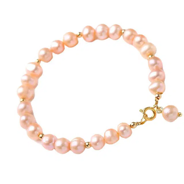 骊碧 轻奢淡水粉色巴洛克风格珠高档浪漫有意义 仪式感 仿珍珠 手链 女款