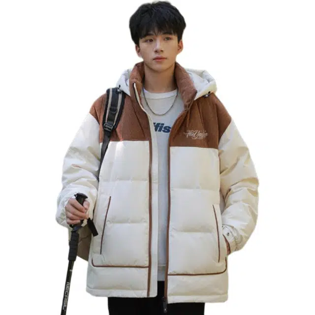 鸭鸭 百搭休闲宽松加厚开衫羽绒服 男女同款