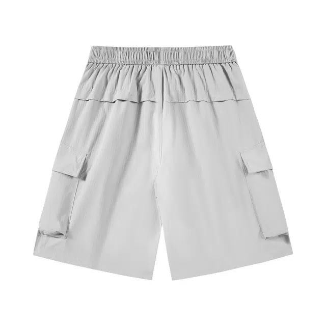 中国航天 设计字母纯色简约百搭梭织五分运动休闲工装短裤 男女同款