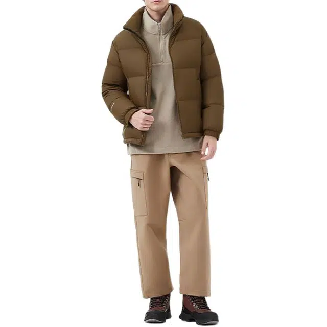 坦博尔 时尚保暖厚款休闲立领短款面包羽绒服 男款