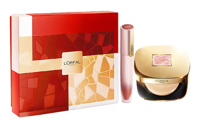 欧莱雅 黑金气垫小钢笔口红彩妆套装 自然服帖滋润