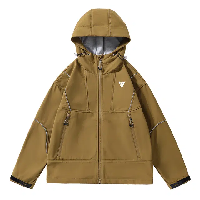 雅鹿  高街技能连帽宽松百搭 冲锋衣 男女同款