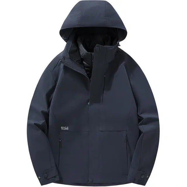 雅鹿  羽绒内胆三合一可拆卸两件套滑雪外套户外登山服  防水防风防紫外线透气耐磨保暖速干超轻防虫防静电防寒防雨冲锋衣 男款