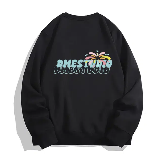 【dme】 潮牌高街创意美式镂空字母个性印花休闲圆领百搭宽松设计款舒适情侣装长袖春款卫衣 男女同款