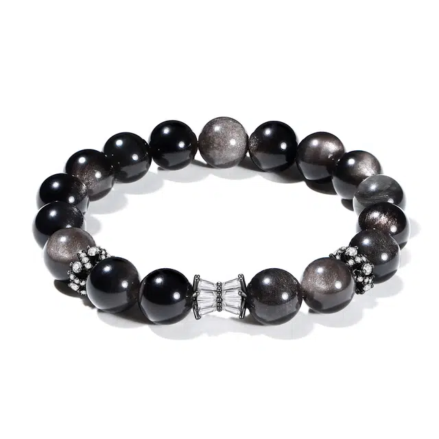 【普陀山官方已过香】 普陀山文创 简约百搭幸运加持吉祥如意转运珠好运滚滚幸福安康旺事业学业财富#好运 黑曜石 手串 男女同款情侣款