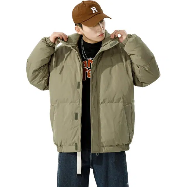 极限涡轮 纯色立领简约百搭棉服 男女同款