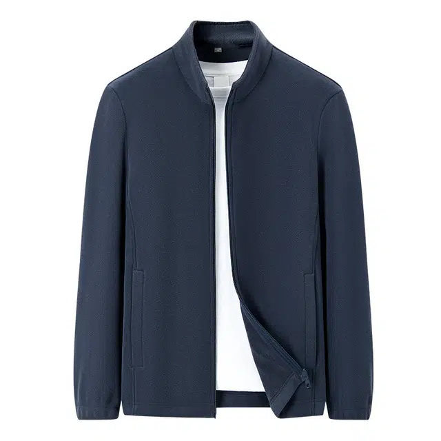 红豆 时尚保暖不掉毛摇粒绒商务休闲夹克 男款