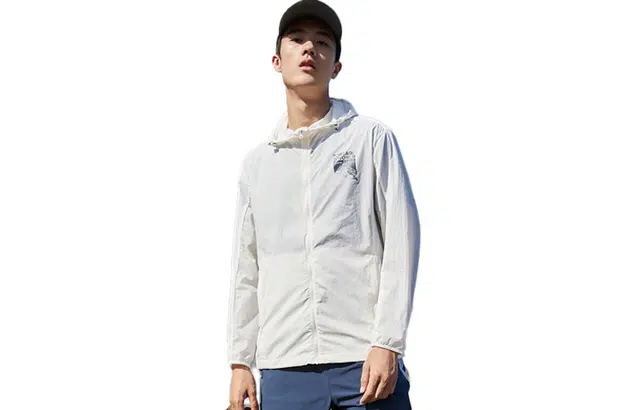 探路者 纯色字母图案印花休闲连帽防晒服 男款